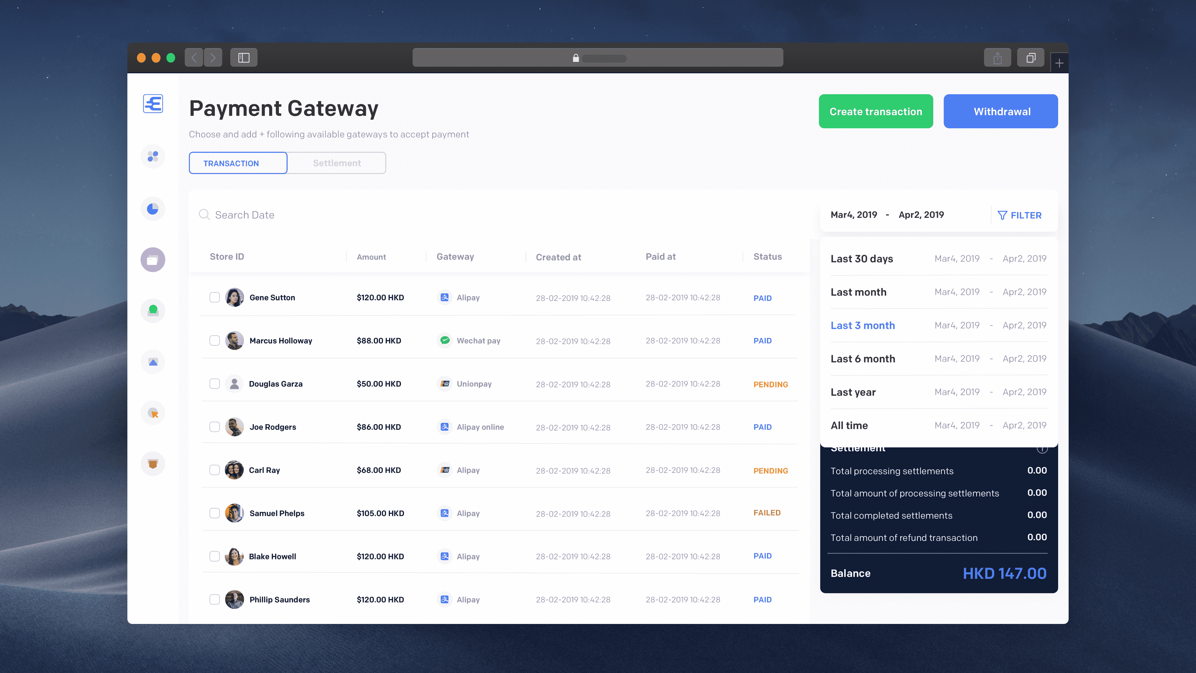 YedPay payment platform web app